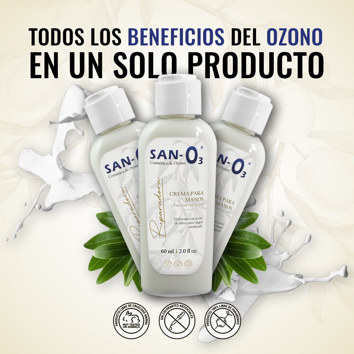 Crema Reparadora para Manos con Ozono - 60 ml