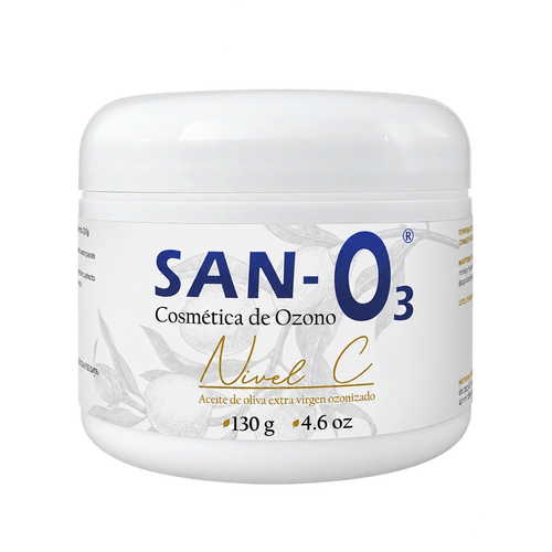 Bálsamo de oliva ozonizado · Nivel C SANO3, 130 g, vista del envase