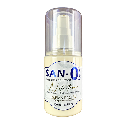 Crema facial nutritiva con ozono SANO3, 100 ml, vista del envase