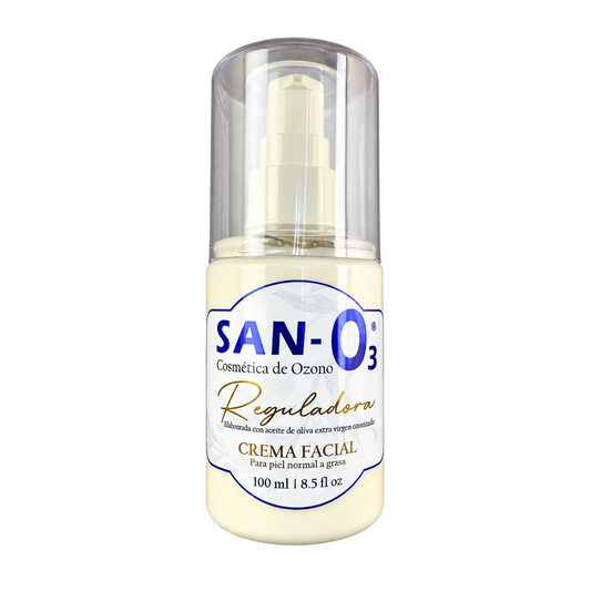 Crema facial reguladora con ozono SANO3, 100 ml, vista del envase