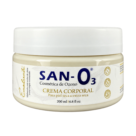 Crema corporal emoliente con ozono SANO3, 200 ml, vista del envase