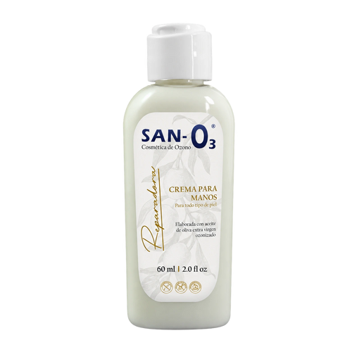 Crema para manos con ozono SANO3, 60 ml, vista del envase