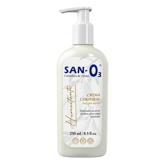 Crema corporal humectante con ozono SANO3, 250 ml, vista del envase