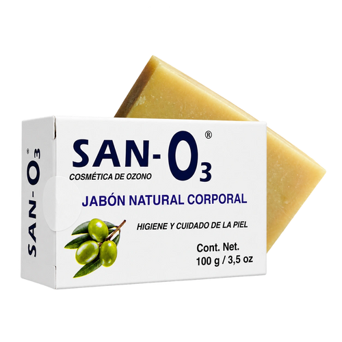 Jabón corporal con ozono SANO3, 100 g, vista del envase