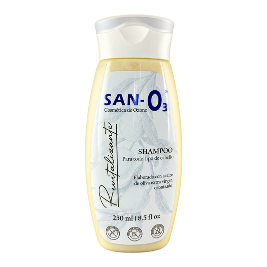 Shampoo revitalizante con ozono SANO3, 250 ml, vista del envase